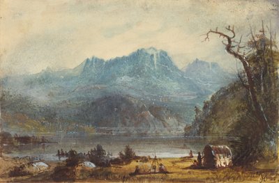 Lake Scene, Wild River Mountains, ca. 1837 (akvarell på papir) av Alfred Jacob Miller