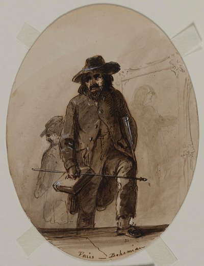 Paris, bohem, embryo Scheffer eller Delacroix av Alfred Jacob Miller