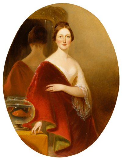 Portrett av fru Decatur Howard Miller (Eliza Credilla Hare) av Alfred Jacob Miller