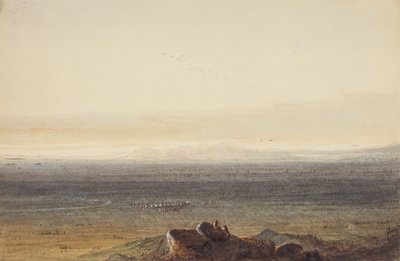 Prairie, ca. 1837 (blyant, akvarell og gouache på papir) av Alfred Jacob Miller