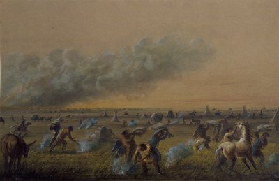 Prærie i brann av Alfred Jacob Miller