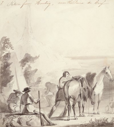 Return from Hunting, ca. 1837 (olje på papp) av Alfred Jacob Miller