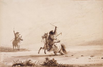 Sliter seg gjennom kvikksanden av Alfred Jacob Miller