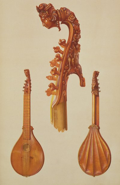 Cittern laget av Antonio Stradivarius (ca. 1644-1737) 1700, fra 