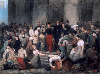 Hertugen av Orleans ..Under koleraepidemien, c1830 av Alfred Johannot