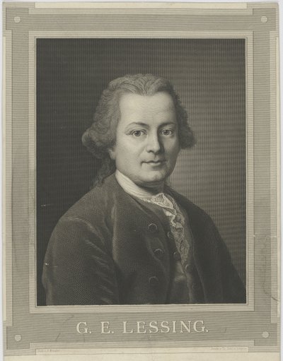 Portrett av Gotthold Ephraim Lessing 1729-1781, ca. 1840. av Alfred Kraufse
