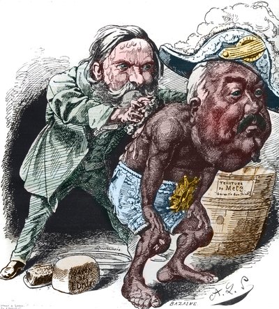 Clement Duvernois (1836-1879), en fransk politiker, prøvde å rydde opp i Francois Achille Bazaine (Francois-Achille) av Alfred Le Petit