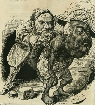 Clement Duvernois (1836-1879), en fransk politiker, prøvde å rydde opp i Francois Achille Bazaine (Francois-Achille) av Alfred Le Petit