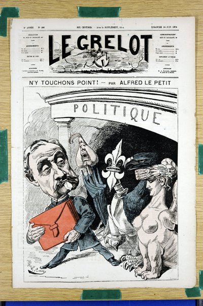 Omslag til "" Le Grelot"", nummer 166, Satirical in Colors av Alfred Le Petit
