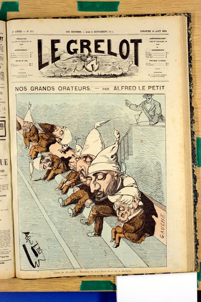 Omslag til "" Le Grelot"", nummer 175, Satirical in Colors av Alfred Le Petit