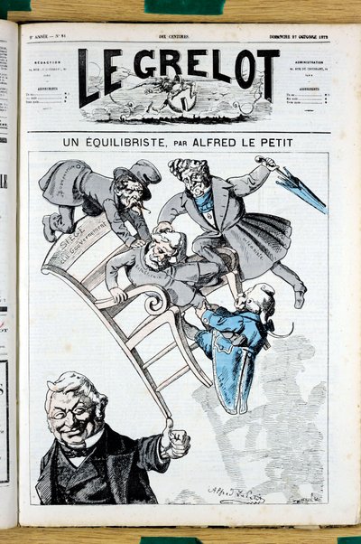 Omslag til "" Le Grelot"", nummer 81, Satirical in Colors av Alfred Le Petit