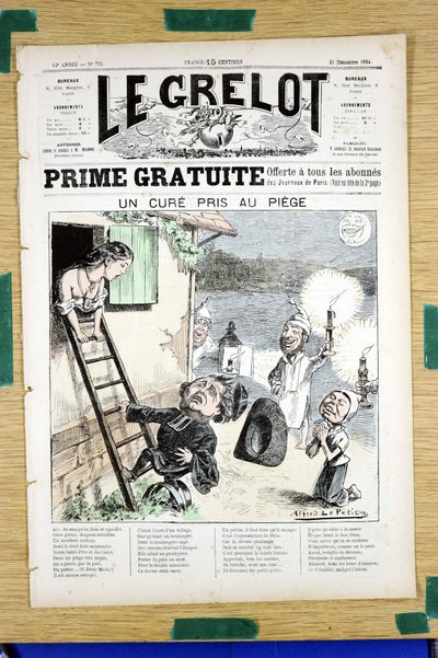 Omslag til “”Le Grelot””, nummer 718, Satirical in Colors av Alfred Le Petit
