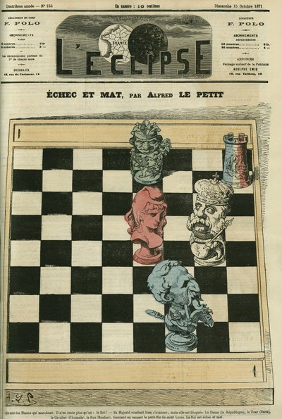 Svikt og mat, Dame-Republique, Tour-Paris, Cavalier-Duc av Aumale (1822-1897), Fou-Rouher (1814-1884) har sviktet kong Louis-Philippe d