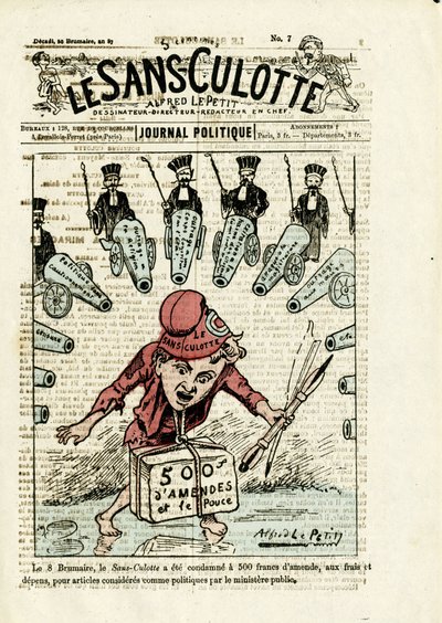 Illustrasjon til omslaget til Le Sans-culotte, nr. 7 av Alfred Le Petit