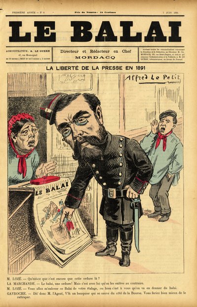 Illustrasjon av Alfred Le Pepetit (1841-1909) for omslaget til Le Bai, nr. 6 av Alfred Le Petit