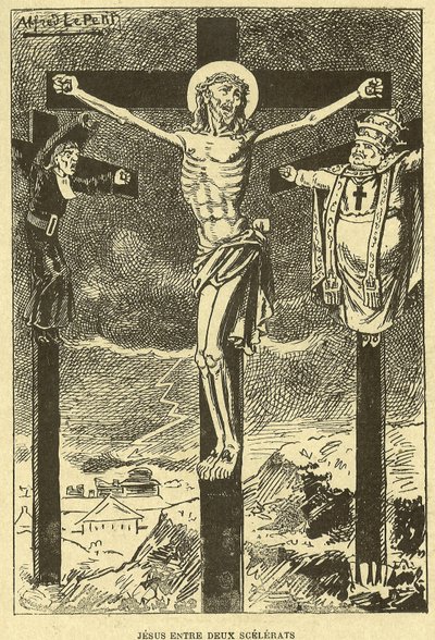 Illustrasjon av Alfred Le Pete (1841-1909) i Gros-Jean og hans kur av Alfred Le Petit