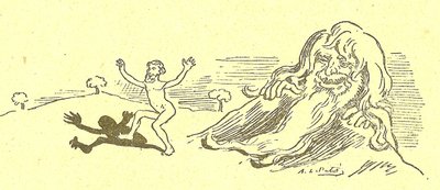 Illustrasjon av Alfred Le Pete (1841-1909) i Gros-Jean og hans kur av Alfred Le Petit