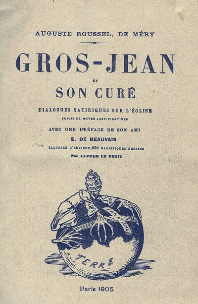 Illustrasjon av Alfred Le Petité (1841-1909) for omslaget til Gros-Jean og hans kur av Alfred Le Petit