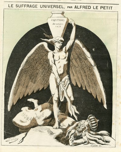 Illustrasjon av Alfred Le Petity (1841-1909) for omslaget til Le Grelot av Alfred Le Petit