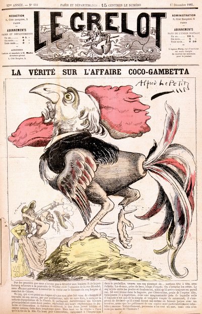 Sannheten om Coco-affæren (Gambetta og dens "" kyllinger") - Gambetta - av Alfred Le Petitty, i "" Le Grelot""" av 17.12.1882 av Alfred Le Petit