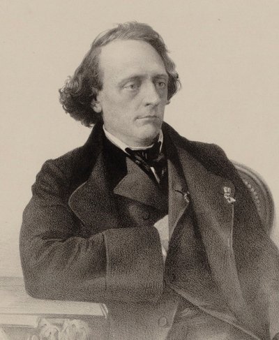 Portrett av pianisten og komponisten Henry Litolff 1818-1891, 1858. av Alfred Lemoine