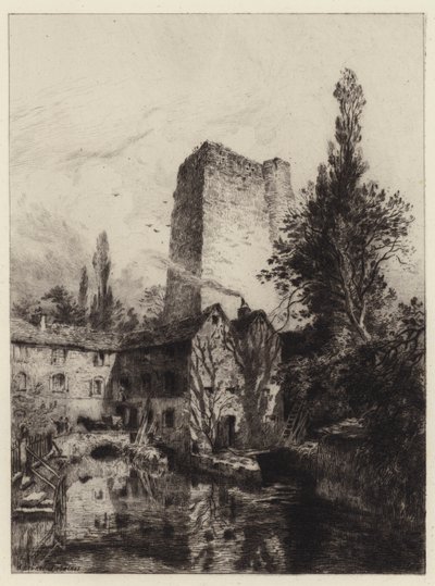 Oxford Castle av Alfred-Louis Brunet-Debaines