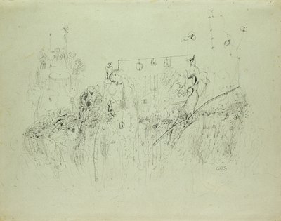 Uten tittel, ca. 1941-42 (indisk blekk på papir) av Alfred Otto Wolfgang Schulze Wols