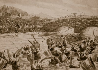 Slaget ved Maldon, 991, illustrasjon fra 