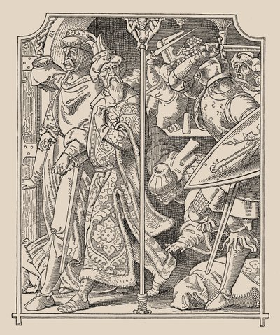 Nibelungen. Etzel og Kriemhild, 1840-1841. av Alfred Rethel
