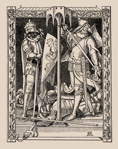 Nibelungen. Hvordan Sir Dietrichs menn ble drept, 1840-1841. av Alfred Rethel