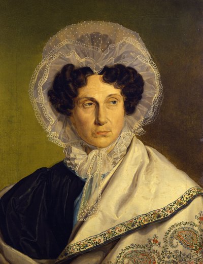 Portrett av kunstnerens mor, ca. 1833 av Alfred Rethel
