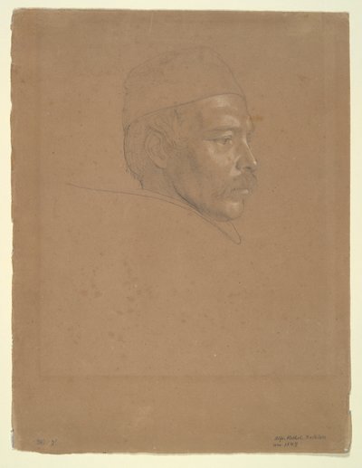 Studie av en mann av Alfred Rethel