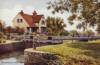 Benson Lock River Themsen av Alfred Robert Quinton