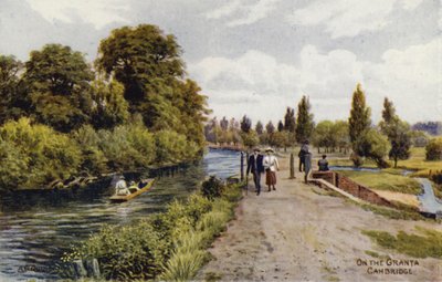 Cambridge: On the Granta (farge litho) av Alfred Robert Quinton