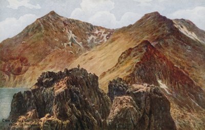 Crib Goch og Snowdon, fra Pinnacles av Alfred Robert Quinton