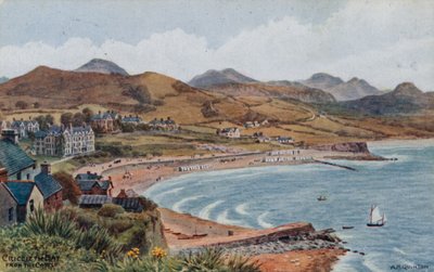 Criccieth Bay fra slottet av Alfred Robert Quinton
