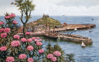 Lantern Hill and Pier, Ilfracombe, (Rhododendron Time) av Alfred Robert Quinton
