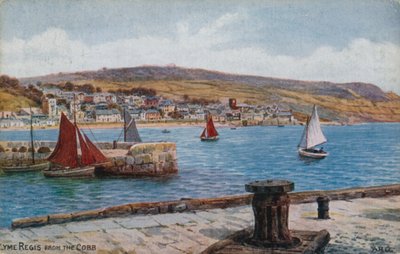 Lyme Regis fra Cobb av Alfred Robert Quinton