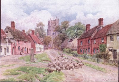 Monks Eleigh, Suffolk, fra The Cottages and the Village Life of Rural England utgitt av Dent & Sons Limited av Alfred Robert Quinton