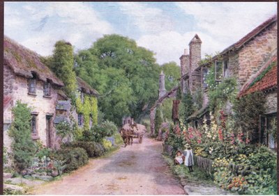 Rossington, nær Porlock, Somerset, fra The Cottages and the Village Life of Rural England utgitt av Dent & Sons Limited av Alfred Robert Quinton