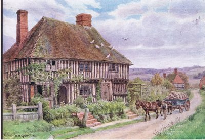 Small Hythe, Nr Tenterden, Kent, fra The Cottages and the Village Life of Rural England utgitt av Dent & Sons Limited, 1912 av Alfred Robert Quinton