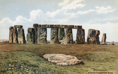 Stonehenge, som viser Slaughter Stone av Alfred Robert Quinton