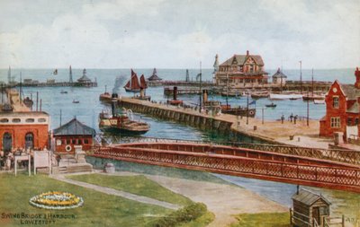 Swing Bridge and Harbour, Lowestoft av Alfred Robert Quinton