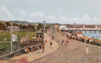 The Esplanade, Paignton (farge litho) av Alfred Robert Quinton