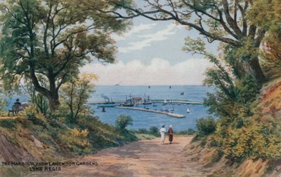 The Harbour, fra Langmoor Gardens, Lyme Regis av Alfred Robert Quinton