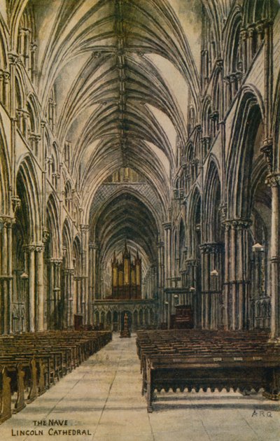 The Nave, Lincoln Cathedral av Alfred Robert Quinton