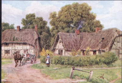 West Hagbourne, Berkshire, fra The Cottages and the Village Life of Rural England utgitt av Dent & Sons Limited, 1912 av Alfred Robert Quinton