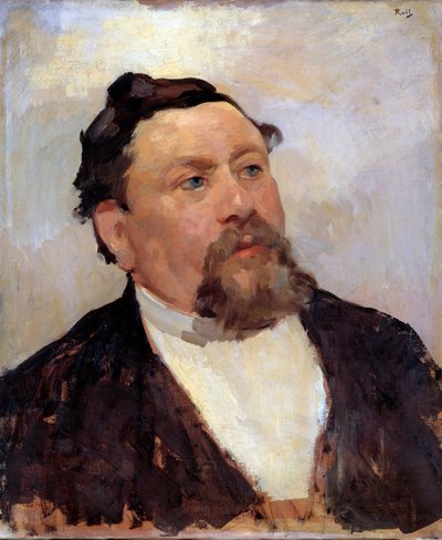Portrett av Armand Fallieres (1841-1931) republikkens president daværende minister for offentlig instruksjon Maling av Alfred Philippe Roll (1846-1919) 1800-tallet søn. 0,56x0,46m av Alfred Roll