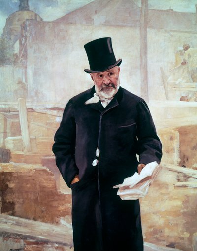 Portrett av Jean-Charles Adolphe Alphand (1817-1891), fransk ingeniør, Olje på lerret av Alfred Philippe Roll (1846-1919) av Alfred Roll