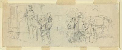 Fôring og hvile av hester av Alfred Rudolph Waud
